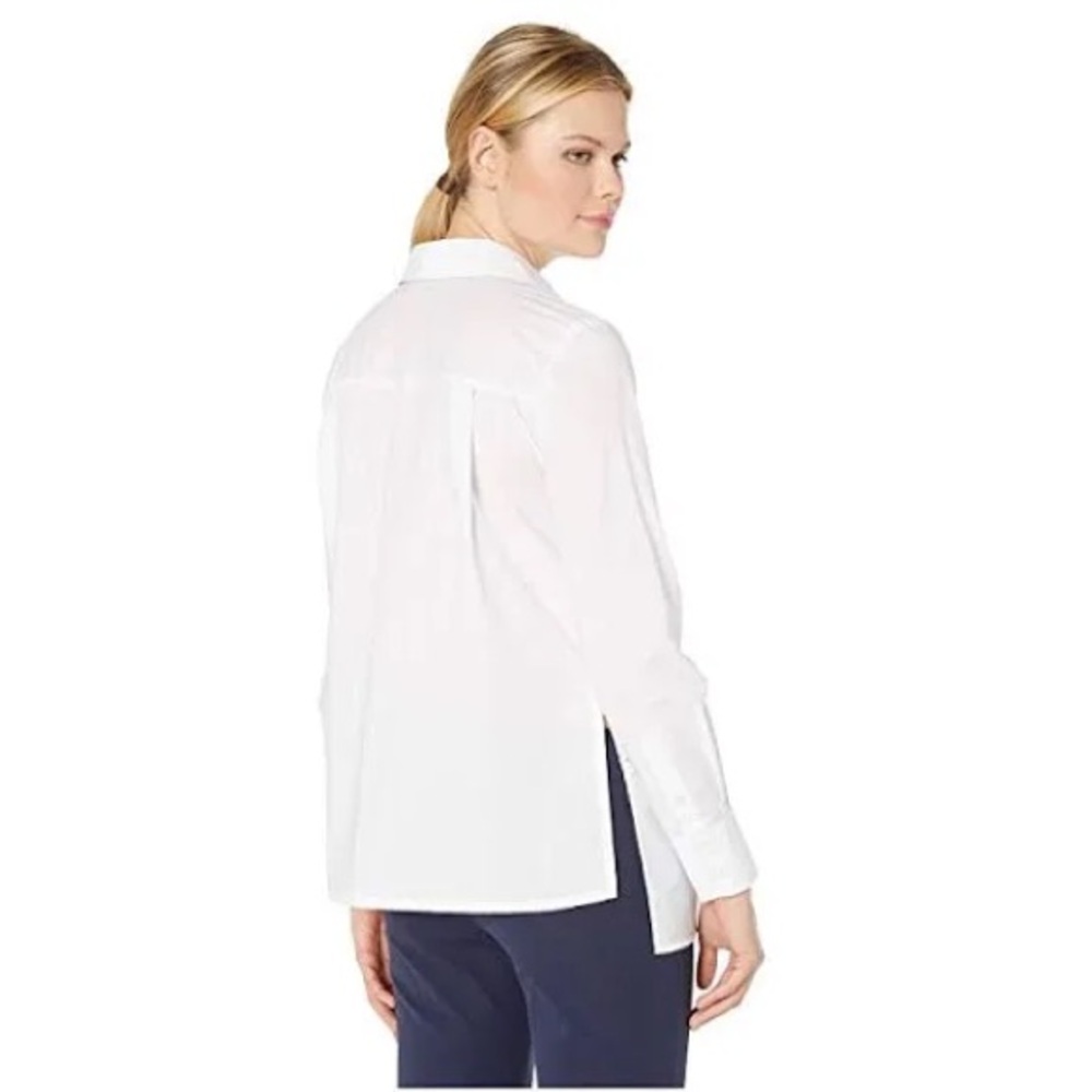 Elliott Lauren White cut out Eyelet Front Tunic Blouse Shirt - Picture 3 of 10